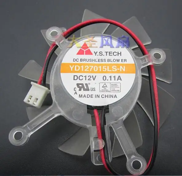 . 8600GT 9500GT 9600GT 12В 0.11A YD127015LS-N 2-линейный Графический охлаждающий вентилятор (штепсельная вилка 2,5)