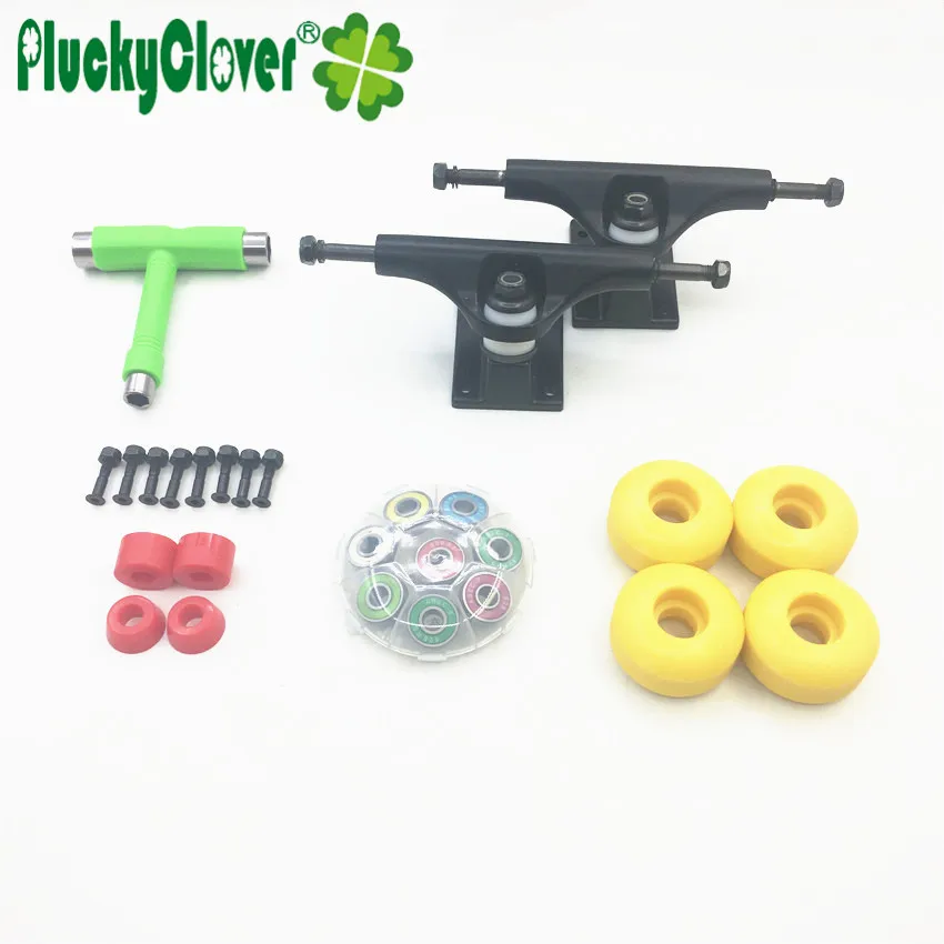 Skateboard Parts Combo~8pcs Abec9 Integrated Spacer Skateboard Bearings 608rs Longboard T-tool Skateboard Truck Bearings Wheels