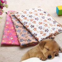 soft paw print pet cat dog blanket mat warm puppy bed for small large dogs coussin pour chien kedi mats cats products for pets