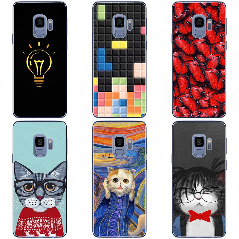For Samsung Galaxy S9 G9600 G960F Case Hard Plastic Back Cover Cases Painting Abstract Coque Patterned Shell Skin |
