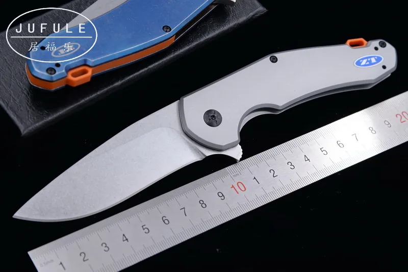 JUFULE ZT0220 складной D2 лезвие стальная ручка титановое покрытие Флиппер Открытый лагерь выживания карманный EDC инструмент ужин кухонный нож