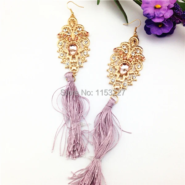 Летние популярные роскошные золотые серьги в форме цветка женские со стразами