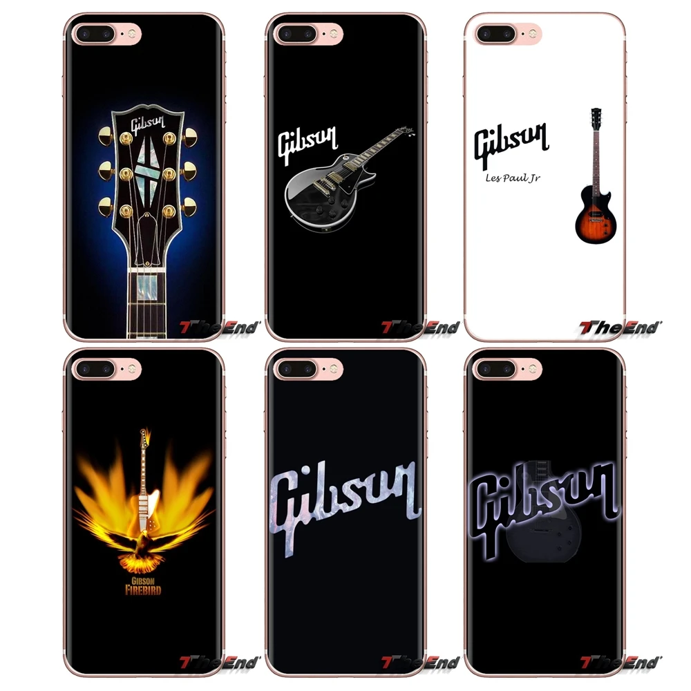 Для Xiaomi Mi4 Mi5 Mi5S Mi6 Mi A1 A2 5X 6X 8 9 Lite SE Pro Max Mix 2 3 2S TPU прозрачные чехлы Gibson гитара