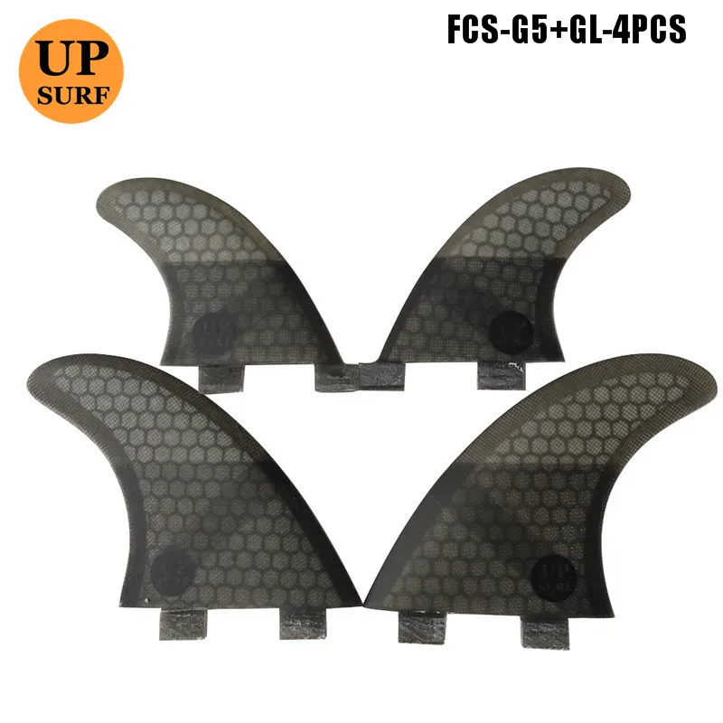 Fcs quad G5 + GL surfing tabla de surf traction Honeycomb Fibreglass quilla fcs ailerons|Серфинг| |