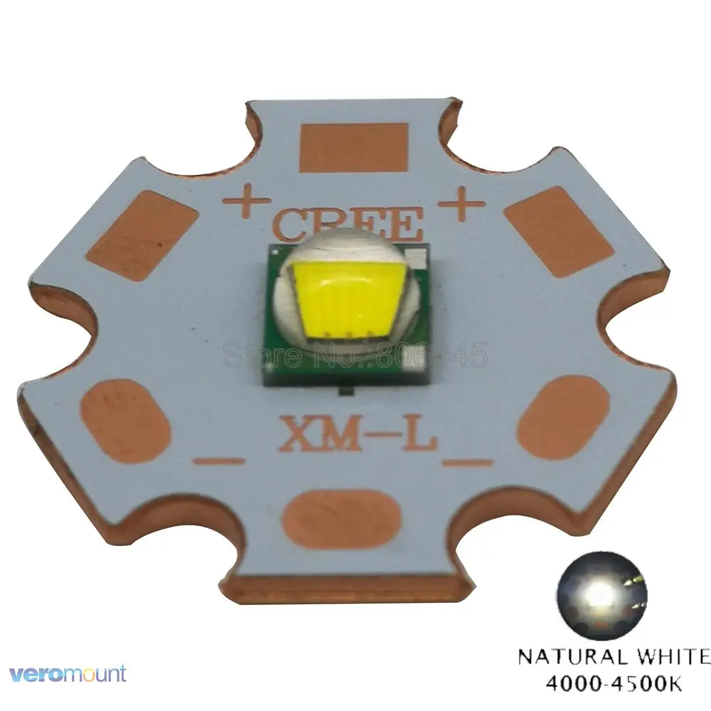 Cree XLamp XML XM-L T6 10 Вт Холодный белый, нейтральный белый, теплый белый высокой мощности Светодиодный светильник излучатель диод на 16 мм или 20 мм Медь PCB - Испускаемый цвет: Neutral White