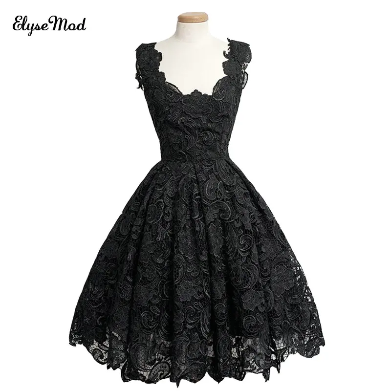 Женское коктейльное платье на молнии сзади Элегантное синее кружевное вечернее