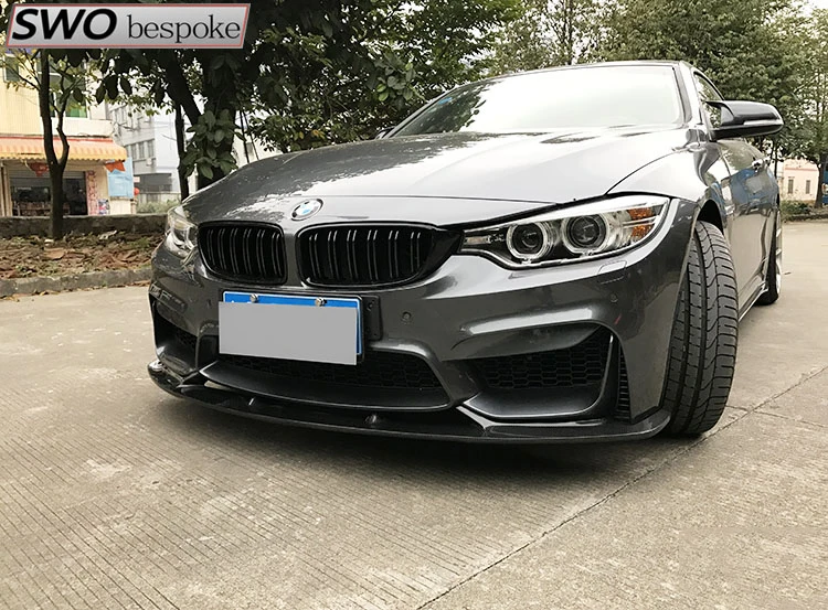 Автоаксессуары MONTFORD для BMW F80 F82 M3 M4 углеродное волокно гоночный передний бампер