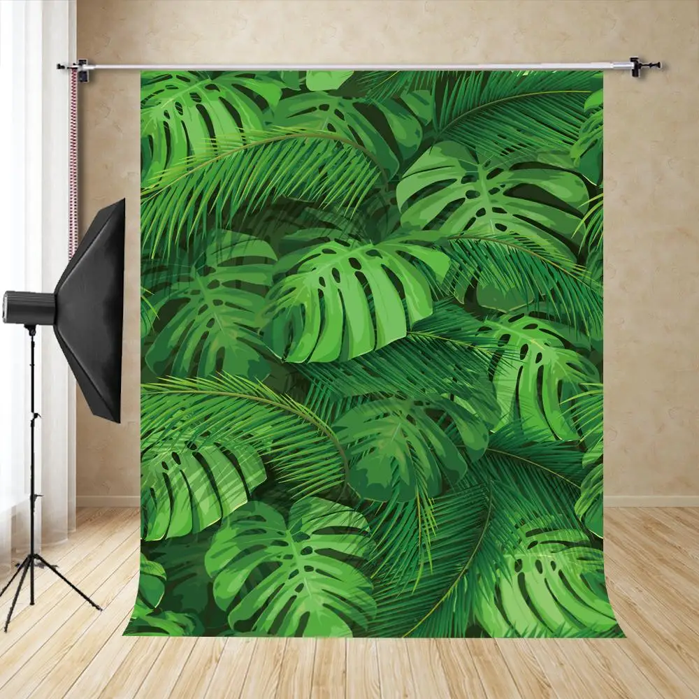 Spring background Green Tropical rainforest plant leaves safari backdrops for photography Photo Booth Props LW-1145 | Электроника
