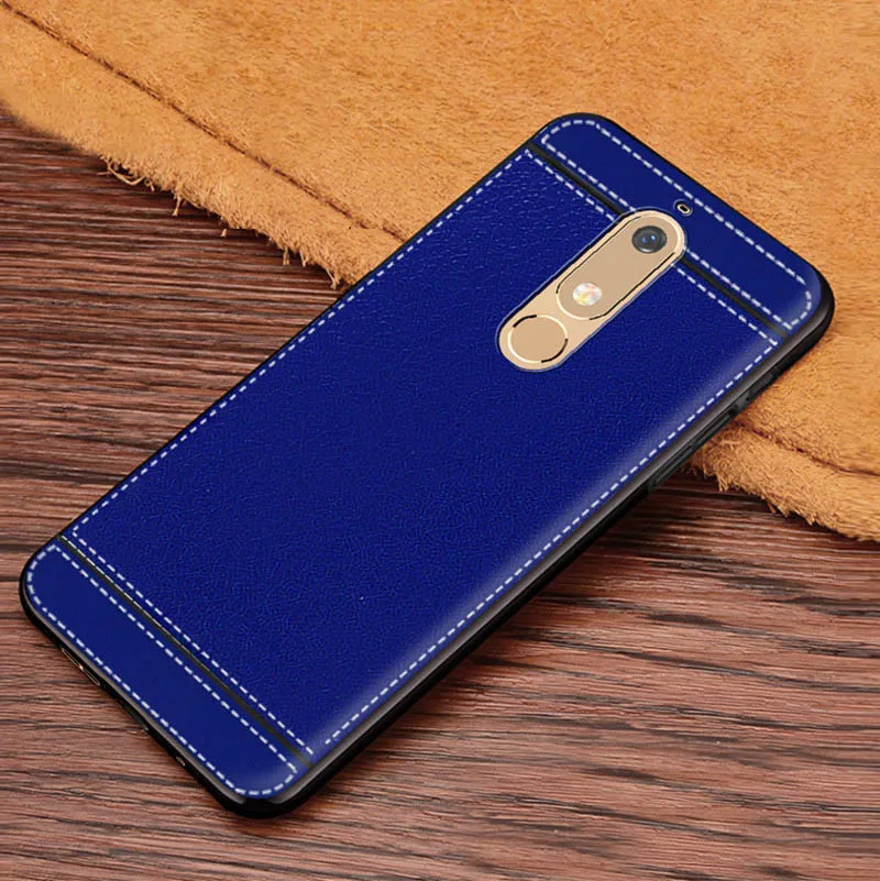 Чехол для Nokia 5 2018 чехол 1 с кожаной текстурой мягкий из ТПУ TA 1061 1075 A 1076 1081