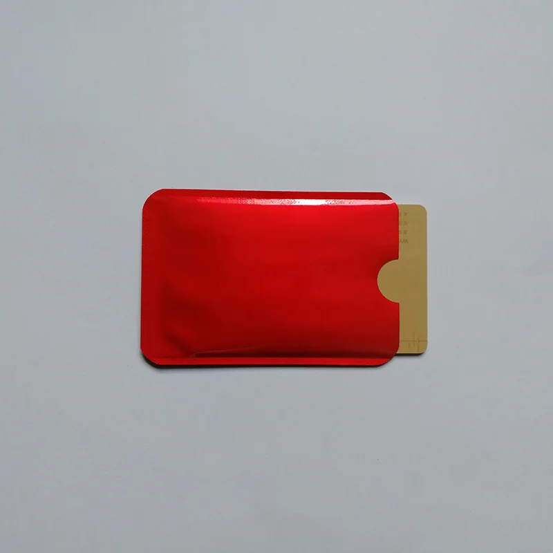 Red Металл кредитной держатель для карт Анти Rfid кошелек блокировки Reader замок банк держатель для карт ID банковская карта защиты корпуса из алюминия 6,2*9,2 см - Цвет: Red