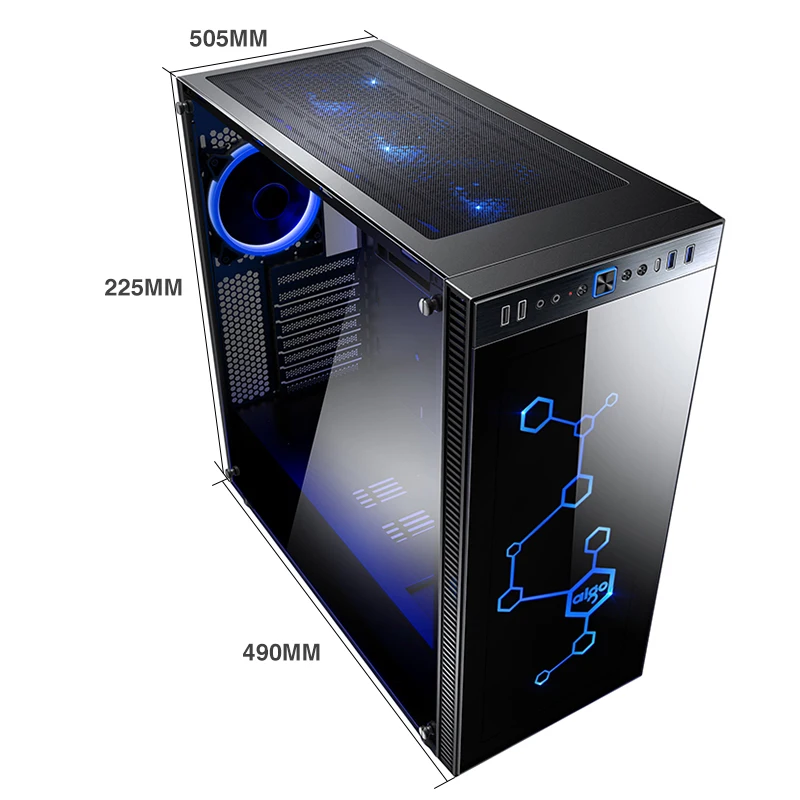 Чехол Aigo для настольного компьютера игровой с RGB-подсветкой корпусом из