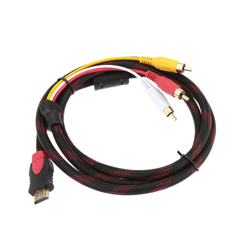 Топ 1080P HDMI папа к 3-RCA компонентный видео аудио HD конвертер адаптер кабель для HDTV