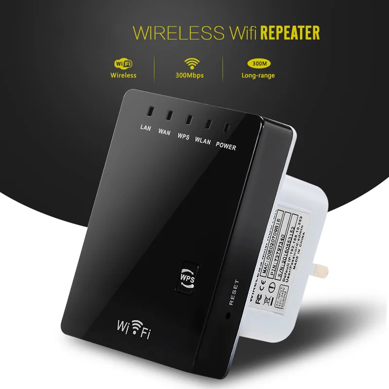 

Wireless WiFi Router Wifi Repeater 300Mbps Signal Booster Dual LAN Port 802.11n/ b/g Wifi Range Signal Expander Amplifier