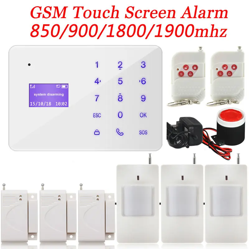 GSM сигнализация с сенсорным экраном 850/900/1800/1900 МГц|detector pir|detector gsmdetector sensor |