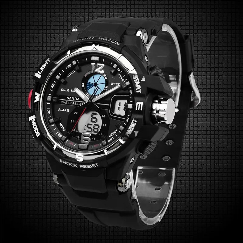 Новинка 2016 г. аналоговый Relogio цифровой Дисплей Военная Униформа сигнализации