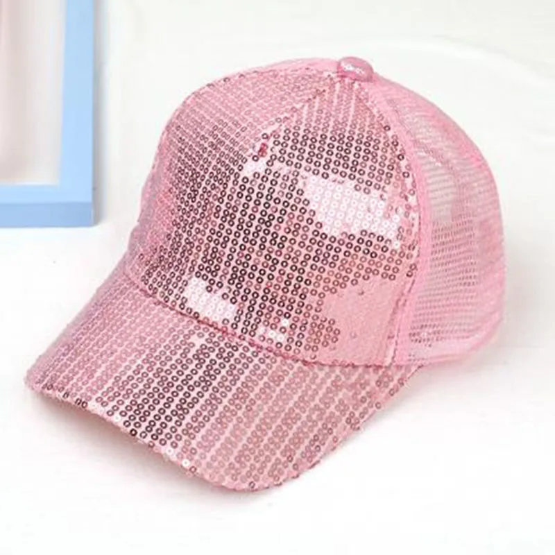 style 5 pink Модные детские бейсболки с блестками для девочек и мальчиков, Детская кепка с ушками, милые летние детские регулируемые кепки в стиле хип-хоп - Цвет: style 5 pink
