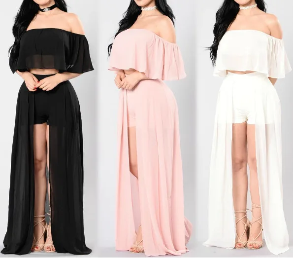 Проигравший как вы женская с открытыми плечами короткий рукав шифоновое платье