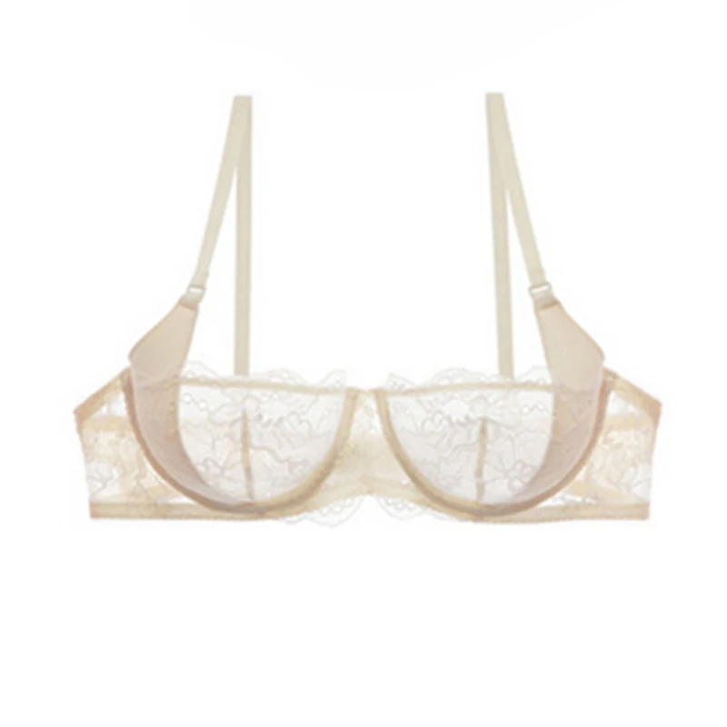 beige Varsbaby, сексуальное нижнее белье на косточках без подкладки, прозрачные тонкие хлопковые дышащие кружевные бюстгальтеры - Цвет: beige