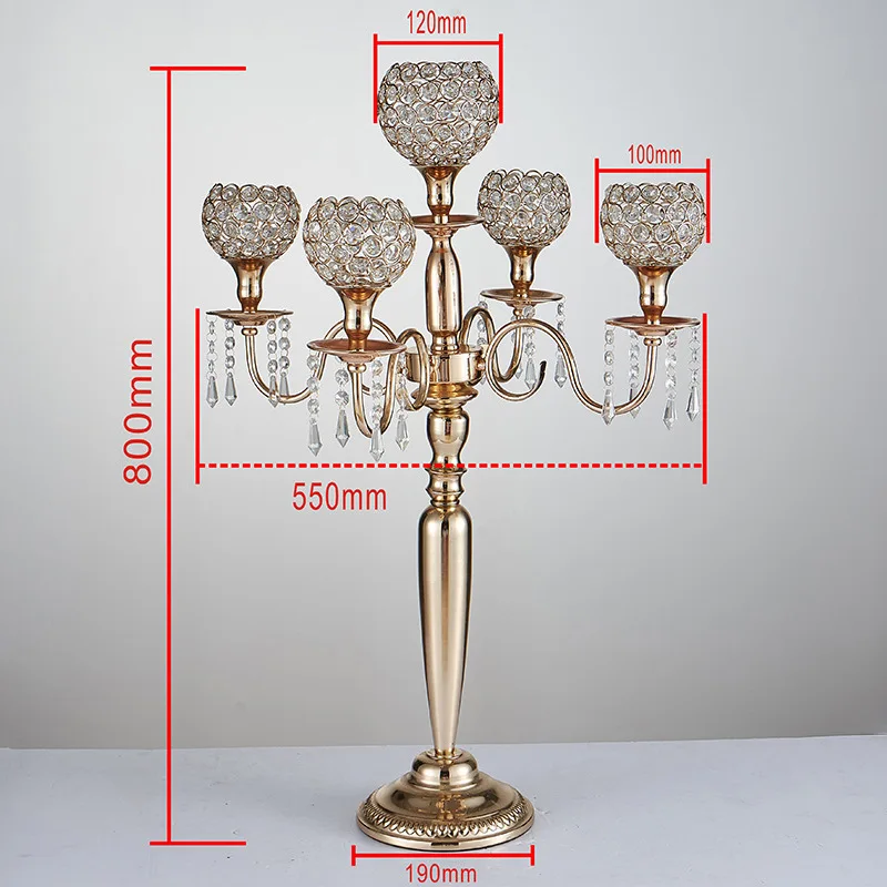 Канделябр с хрустальными подвесками высота 80 см 10 шт./лот|Подсвечники| |