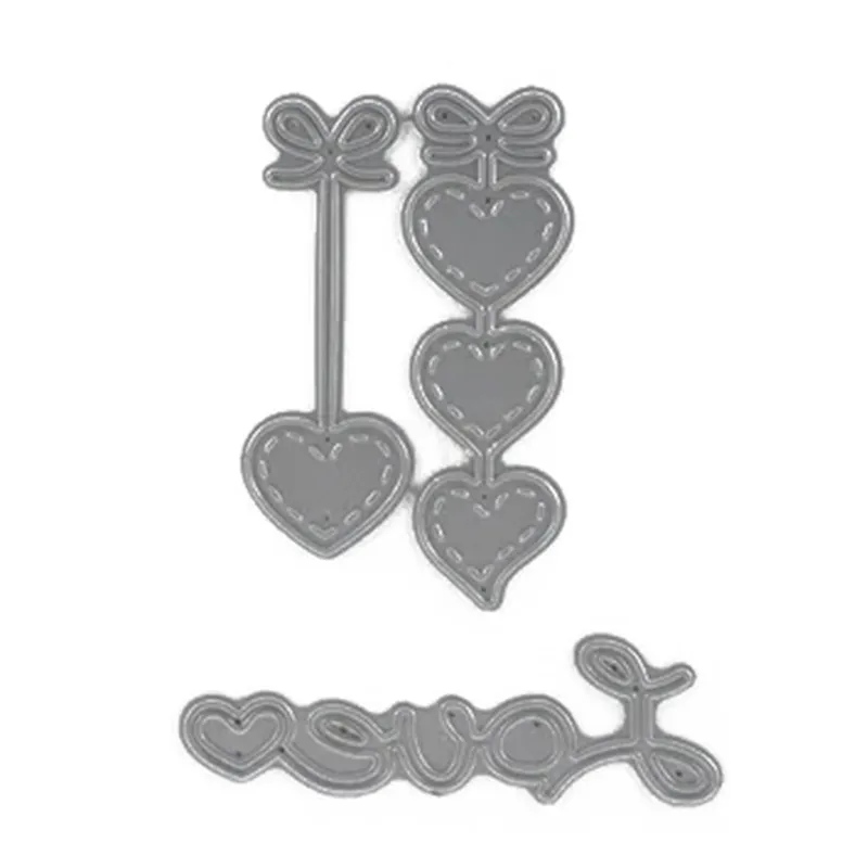 GJCrafts висит сердца и Любовь Слово умереть для скрапбукинга 2019 Новый резка умирает