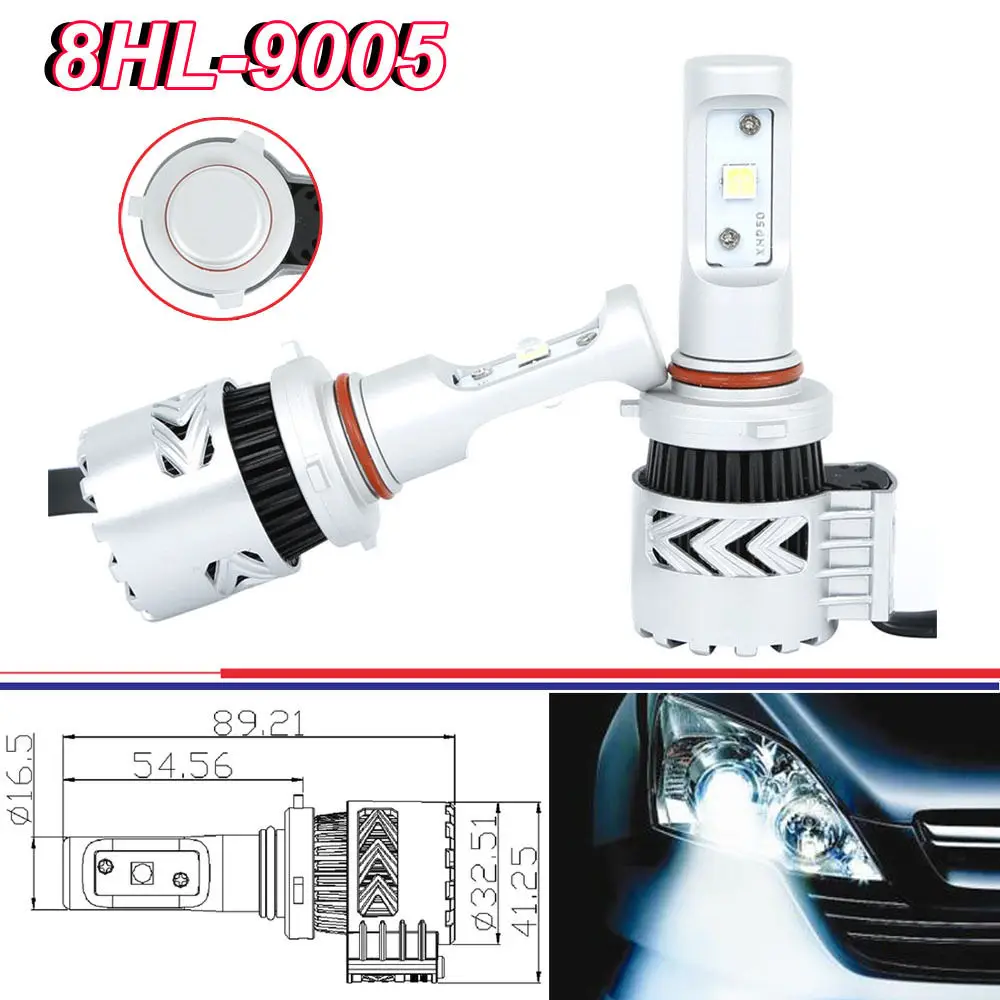 

8G 72W 36W Automobile LED Headlight 9005 HB3 LED Bulb Kit 12000lm 6500K