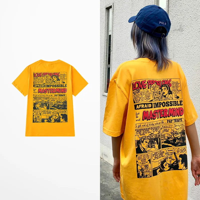 Бренд Tide модные футболки с принтом героев мультфильмов мужская летняя футболка