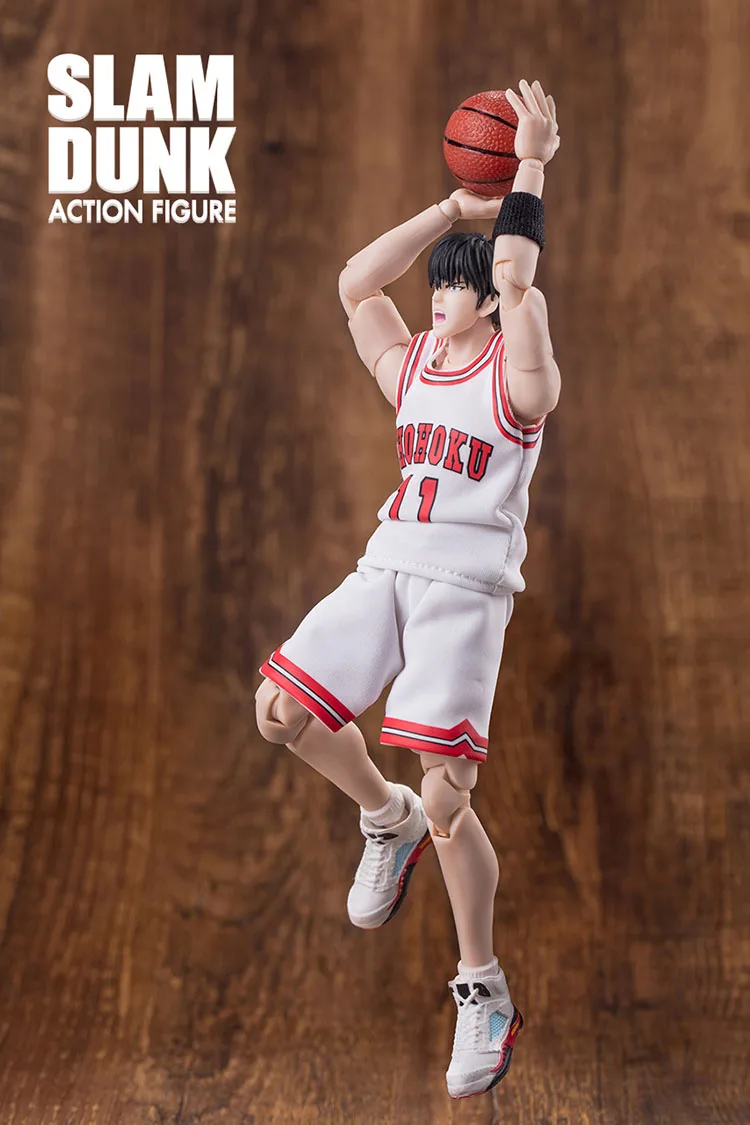 Rukawa Red Dasin Modello DM Slam Dunk Rukawa Shohoku Basket S. h. figuarts СВЧ ПВХ Figura di Azione аниме Giocattoli Figura игрушечные фигурки - Цвет: Rukawa Red