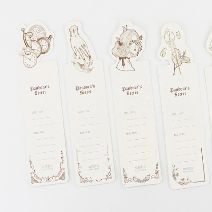 30 шт./упак. бумажные закладки Пандоры держатель для книг карта сообщений школьные