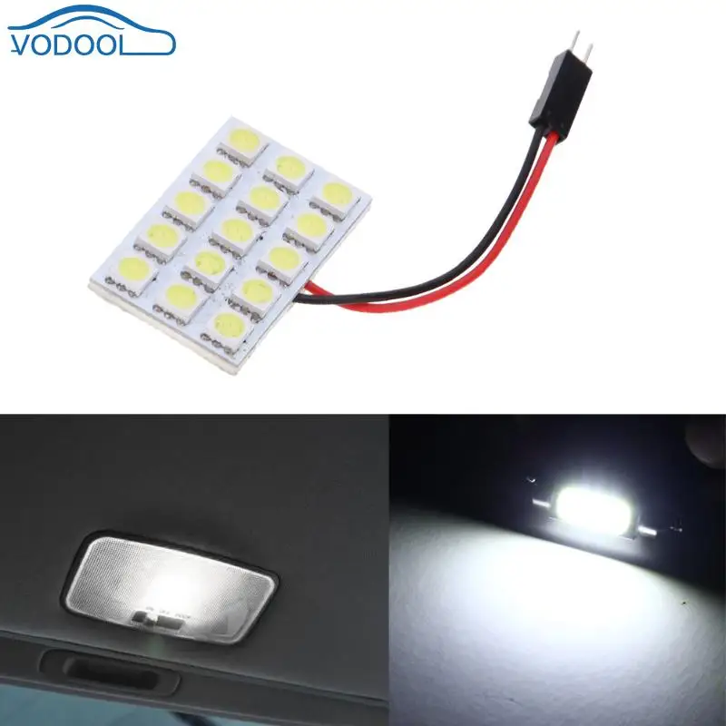 5050 15SMD автомобильный внутренний светильник светодиодный белый свет T10 гирлянда
