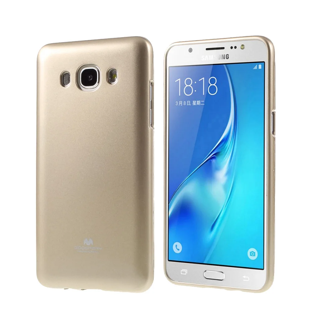 Оригинальный глянцевый силиконовый чехол Goospery для смартфонов Samsung Galaxy J3 2016. Яркие