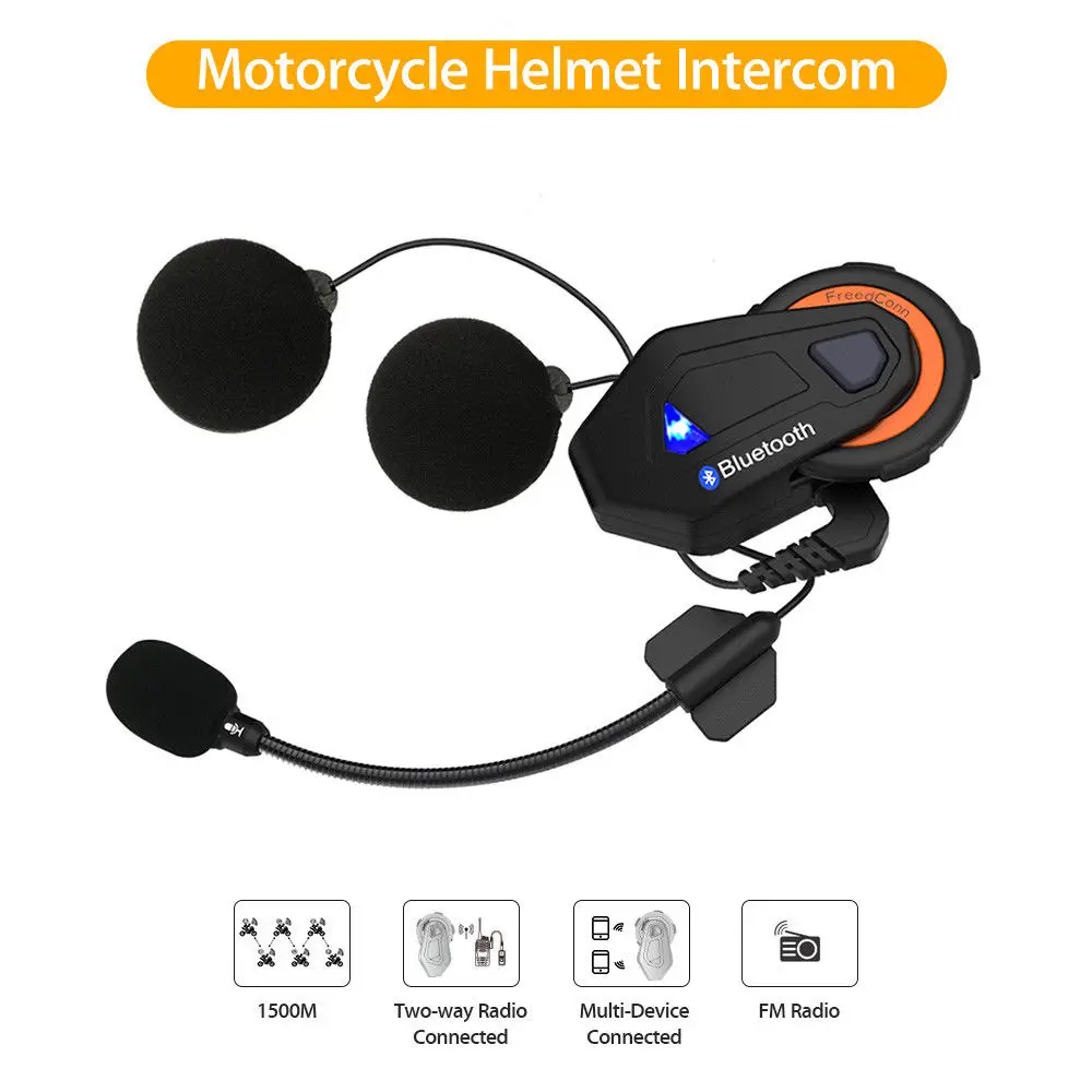 FreedConn T MAX 1500 м Bluetooth IP65 5 V шлем для мотоцикла мопеда домофон гарнитура FM радио 6