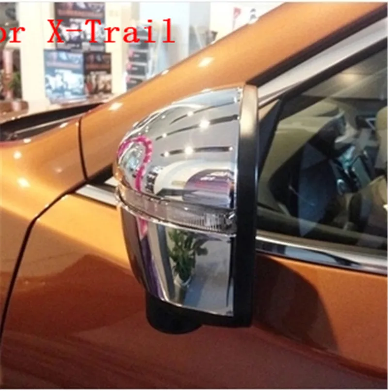 

2pcs ABS plastic side door rearview mirror sticker cover For Nissan X-Trail X Trail T32 2014 2015 2016 Car Styling
