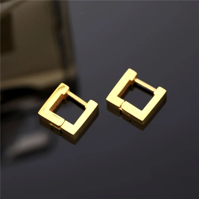 Серьги кольца Semitree 316L из нержавеющей стали квадратные женские креативные серьги