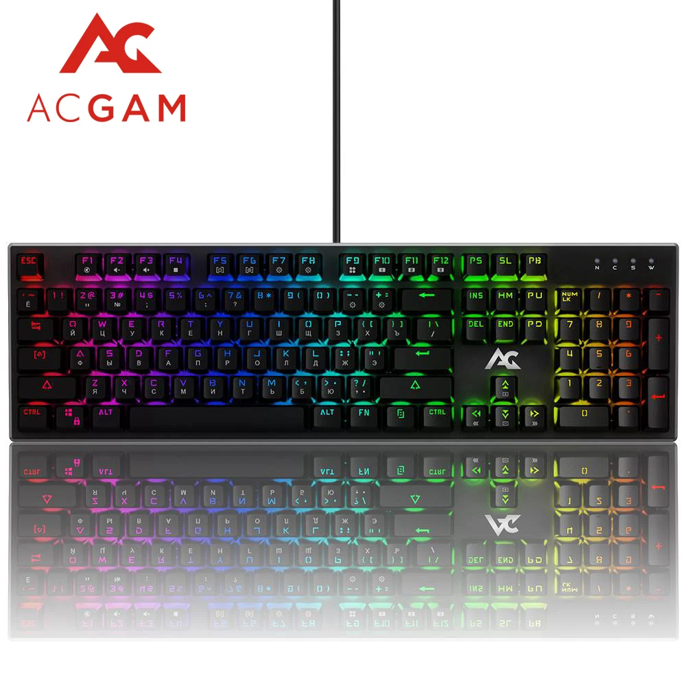 Испанский/Испания склад доставки 3 10 дней получения ACGAM 104 Button игры RGB механическая