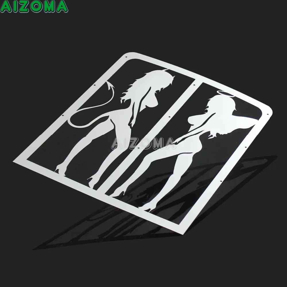 For Yamaha Banshee ATV Chrome Angel and Devil Radiator Grille Water Cooler Grill Cover Protector Guards 1987-2009 2010 11 2012 |