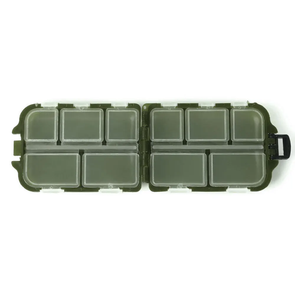 1pcs Mini Fishing Tackle Box 10 Compartments for Small Clear Plastic Waterproof Hooks Lures Baits Accessories | Спорт и развлечения