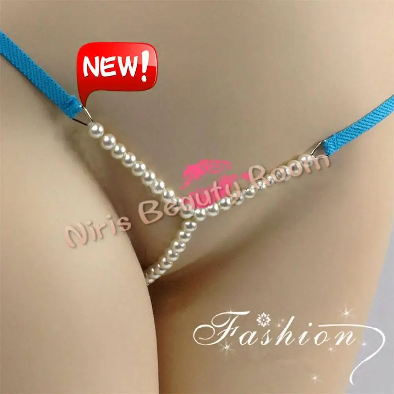 

Sexy women's pearl thongs and g strings hot beading massagge pearls panties tangas t back erotic lingerie underwear plus size