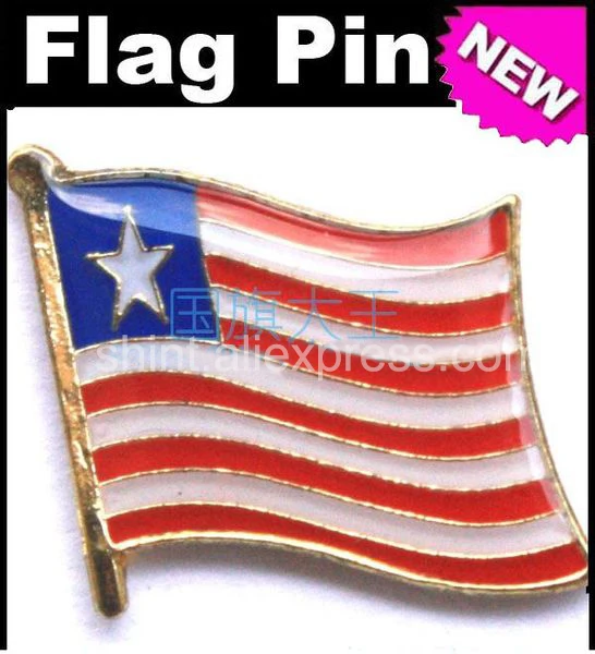 

Lapel Pins Liberia Flag Pins All Over The World Badge Emblem Country State Pins