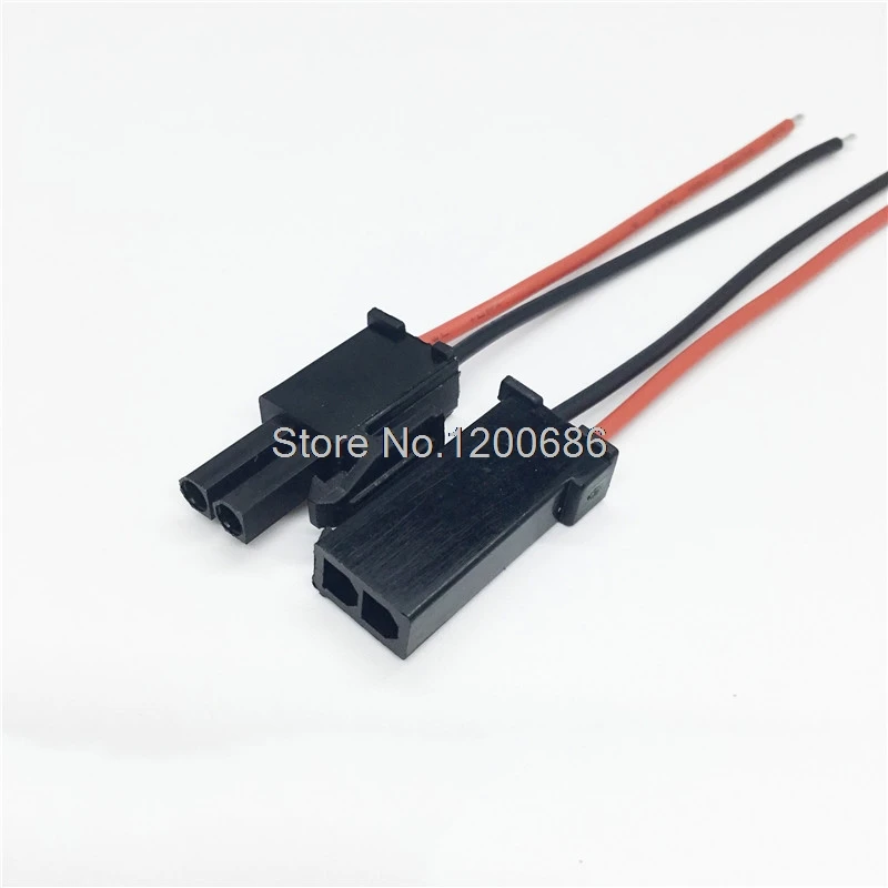 10 см 22AWG Molex 3 0 мм 2 контактный Micro Fit двухрядный контурный Черный проводной кабель