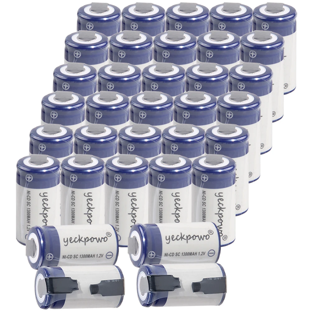 34 шт SC 1300mah 1 2 v батарея NICD перезаряжаемые батареи для аварийный светильник