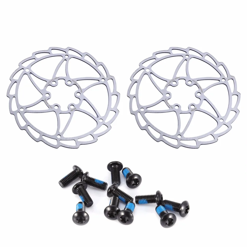 2 шт. велосипедный тормоз Roter из нержавеющей стали с накатанным винтом 140 мм 160 180 6