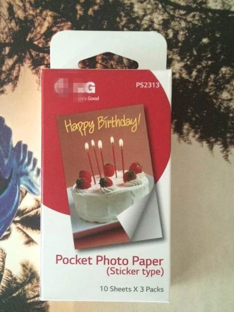 30 шт. фотопаста бумага Zink PS2203 умный мобильный принтер для LG фотопринтер PD221/PD251 PD233