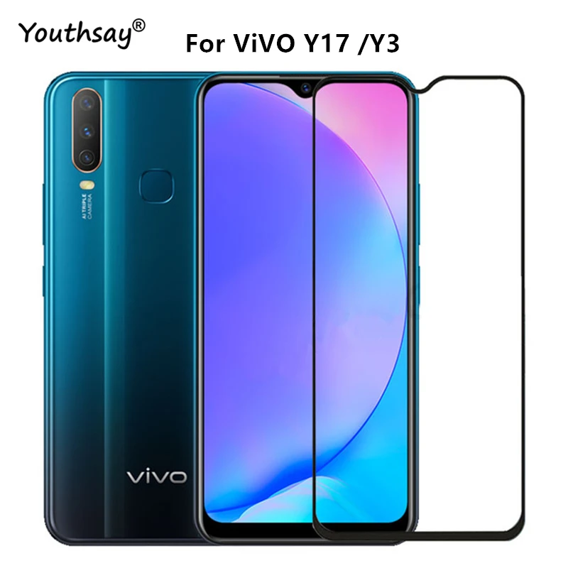1 шт. стекло для VIVO Y17 2.5D полное покрытие клеем Защитная пленка экрана Y3 | Мобильные