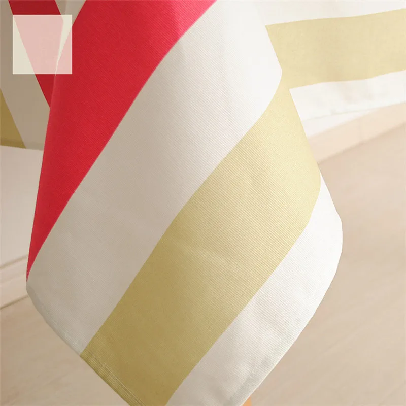 

New Arrival Cotton Red+White Stripe Table Cloth Fresh Style For Dining Table/ Party/ Wedding 140*180cm Accept Customized