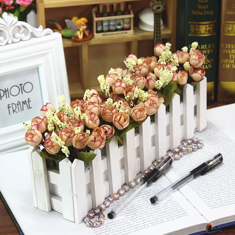 Набор кастрюль деревянный забор декоративный цветочный Шелковый комнатный стол