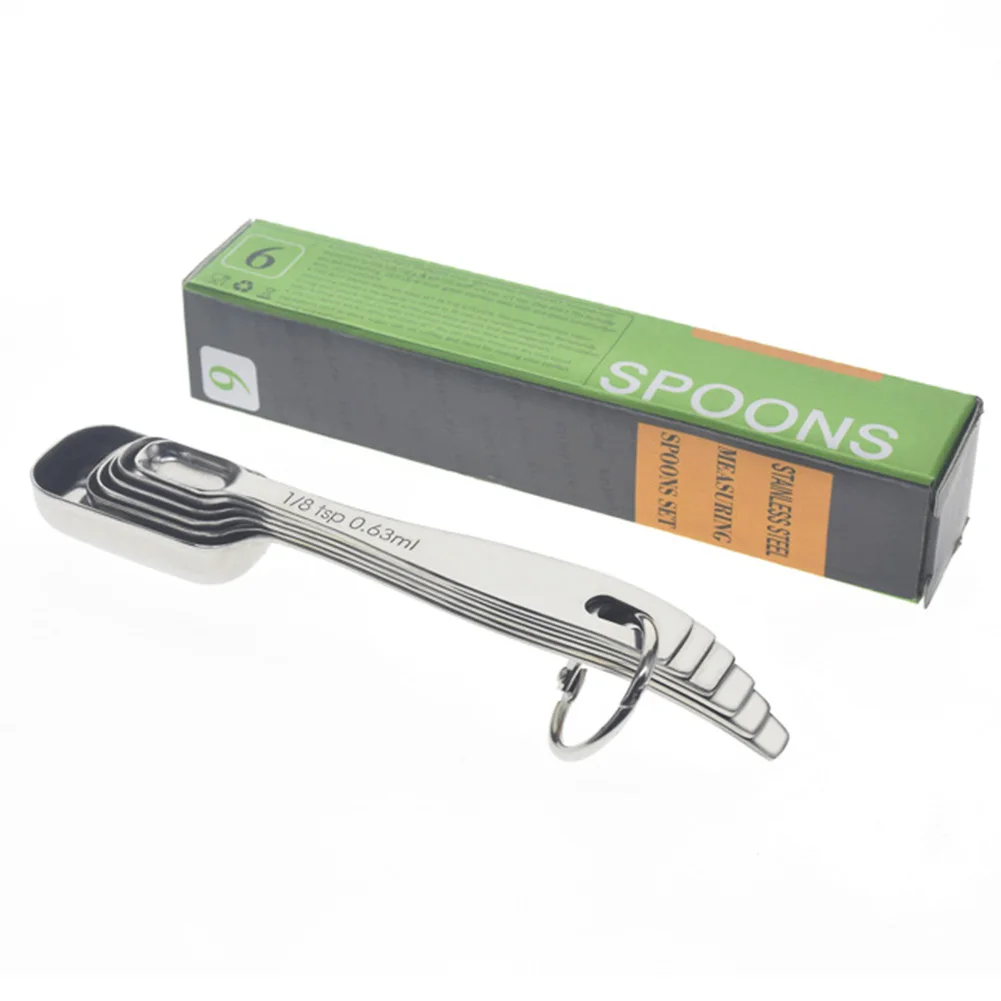 6 шт. для варки нержавеющая сталь приправа со шкалой выпечки торта инструменты