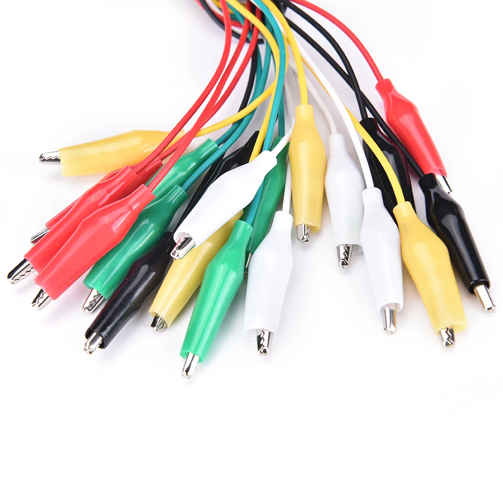 10 шт. Тестовый Кабель с зажимом типа крокодил двухсторонние зажимы для проводов