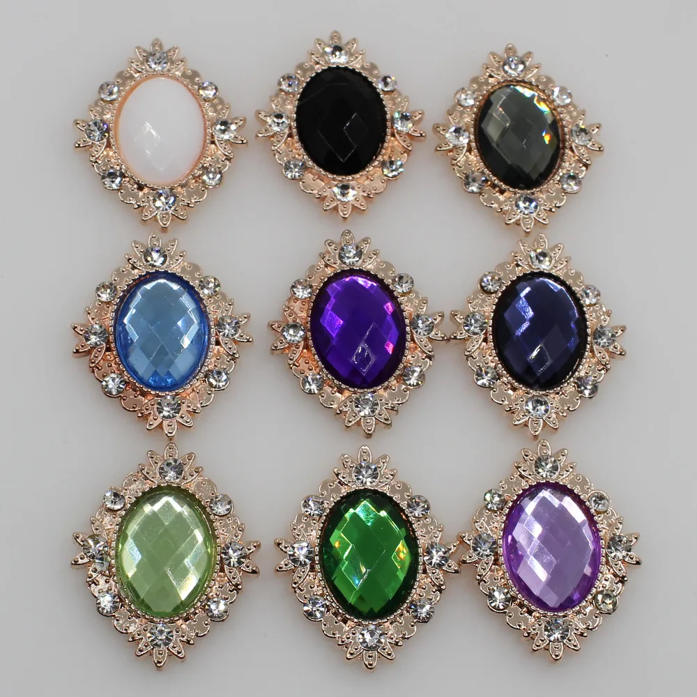 Модные Акриловые стразы пуговицы 10 шт. 2020 в форме цветка свадебное украшение