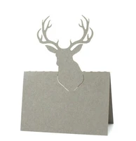 custom mounted deer forest wedding engagement placecards birthday seating reception escort baby shower place cards