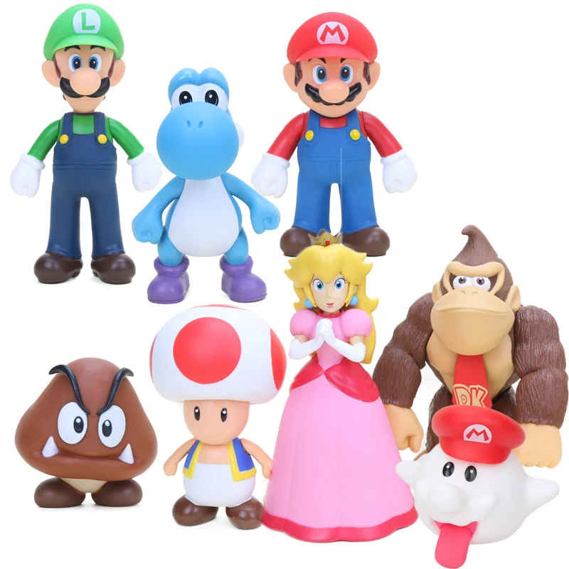 8-15 см Фигурки "Супер Марио" Super Mario Bros Bowser Koopa Yoshi Mario Odyssey ПВХ фигурка Луиджи Ослик Конг модель куклы игрушка